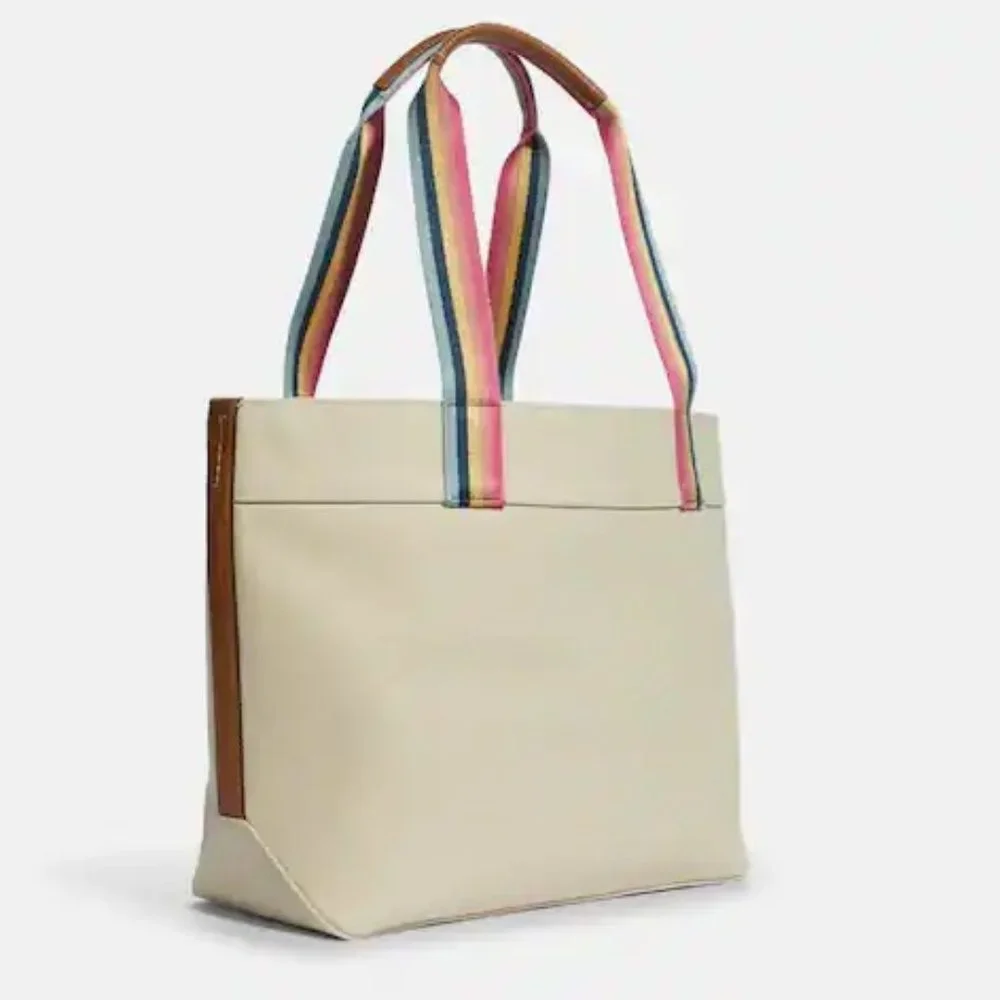 Coach Tote With Dreamy Veggie Horse And Carriage Natural Multi - Picture 2 of 16